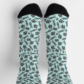 Chaussette Funny Blue Cute Kawaii Amoureux de les chats (Haut)