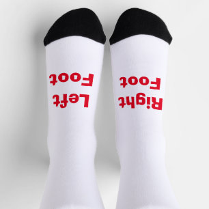 Chaussette FUNNY ! Chaussettes - Pied droit gauche - Rouge
