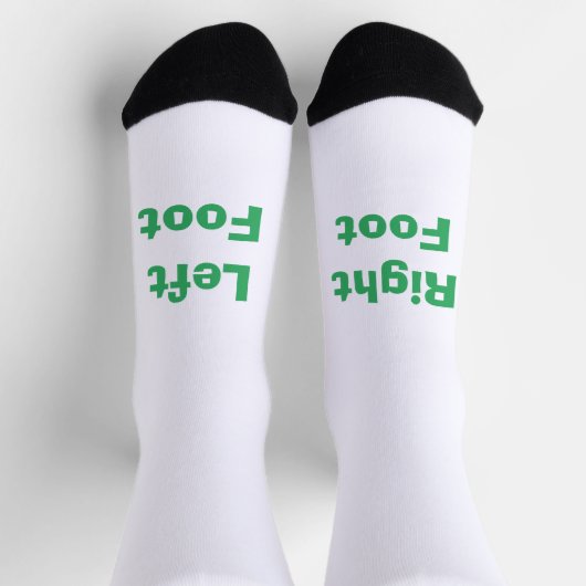 Chaussette FUNNY ! Chaussettes - Pied droit gauche - Vert (Haut)