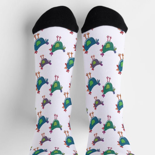 Chaussette Funny Chicken Pattern Crew Socks (Haut)