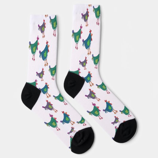 Chaussette Funny Chicken Pattern Crew Socks (Droite)