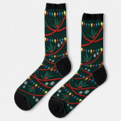 Chaussette Funny Christmas Socks Christmas Socks Tree Custom (Gauche)