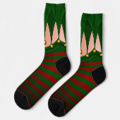 Chaussette Funny Christmas Socks Festive Holiday Elf Socks (Gauche)