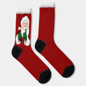 Chaussette Funny Christmas Socks Festive Santa Socks Custom (Droite)