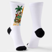 Chaussette Funny Dog on Vacation T-Shirt | Cute Summer (Angulaire)