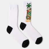 Chaussette Funny Dog on Vacation T-Shirt | Cute Summer (Droite)