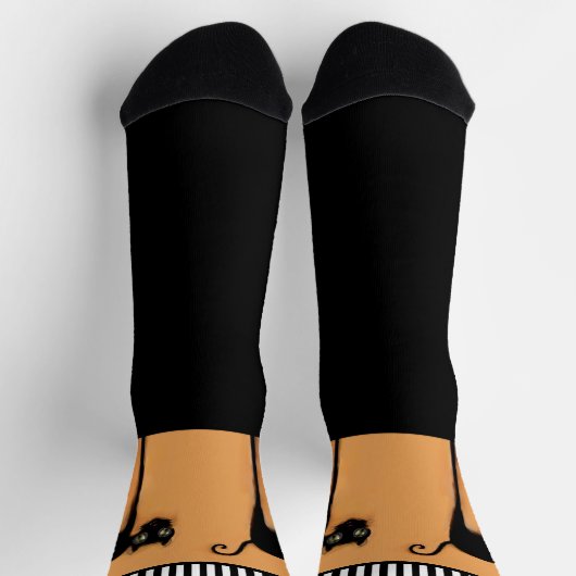 Chaussette Funny Halloween Black Cat (Haut)