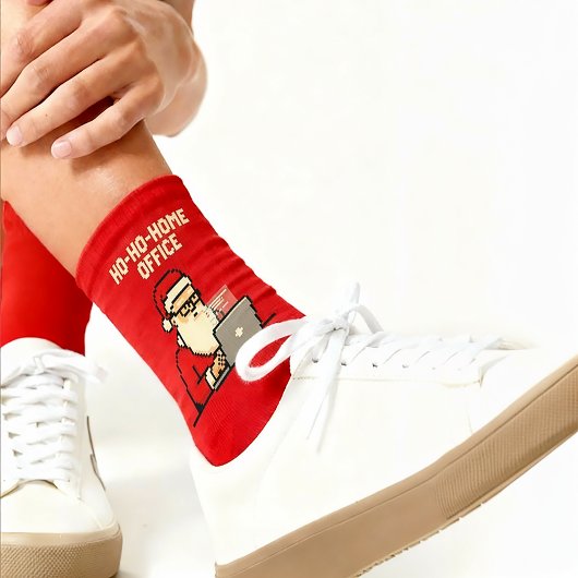 Chaussette Funny Ho-Ho-Home Office Christmas Socks