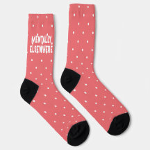 Funny Mentalement Ailleurs Chaussettes À Dot Polka