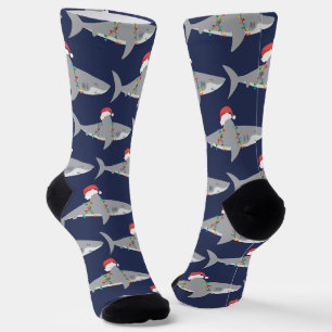 Chaussette Funny Père Noël Shark Christmas