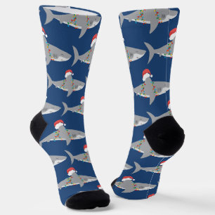 Chaussette Funny Père Noël Shark Christmas