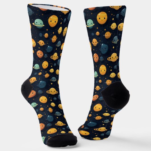 Chaussette Funny Planètes Espace Motif (Angulaire)