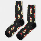 Chaussette Funny Pun Avocado Red Black Chaussettes (Gauche)