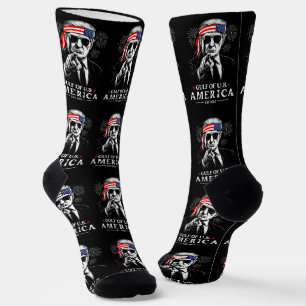 Chaussette Funny Trump Golfe Des USA Amérique 2025 4 juillet