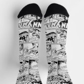 Chaussette 'FUNNYMAN' Action Comic Strip Socks  (Haut)
