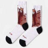 Chaussette Fureur de Panda Rouge (Gauche)