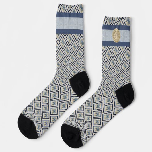 Chaussette G Bureau de création papillon bleu (Gauche)