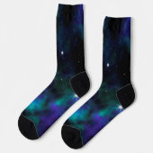 Chaussette Galaxie Bleue et Verte (Gauche)
