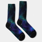 Chaussette Galaxie Bleue et Verte (Droite)