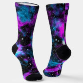 Chaussette Galaxie violette et bleue (Angulaire)