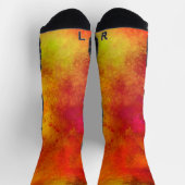 Chaussette Galaxy Paint Splatter, effet Chaussettes orange (Haut)