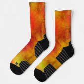 Chaussette Galaxy Paint Splatter, effet Chaussettes orange (Gauche)