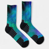 Chaussette Galaxy Paint Splatter, effet Chaussettes vertes (Droite)