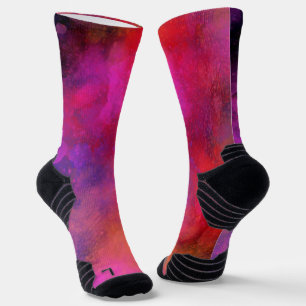Chaussette Galaxy Paint Splatter, effet Chaussettes violettes