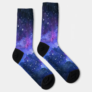Chaussette Galaxy Purple Space Nebula Cool Adventure Mens