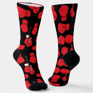 Chaussette Gants en boîte rouge Motif noir