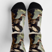 Chaussette Géant doux : Le T-Rex amical qui aime un chat (Haut)