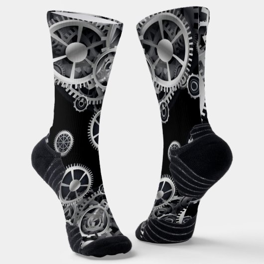 Chaussette Gears en argent vapeur (Angulaire)
