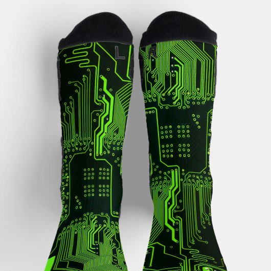 Chaussette Geek de la carte de circuit électronique Nerd PCB  (Haut)