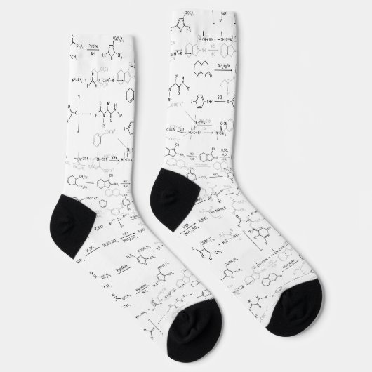 Chaussette Geek scientifique des formules de chimie (Droite)