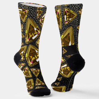 Chaussette gems motifs jaune