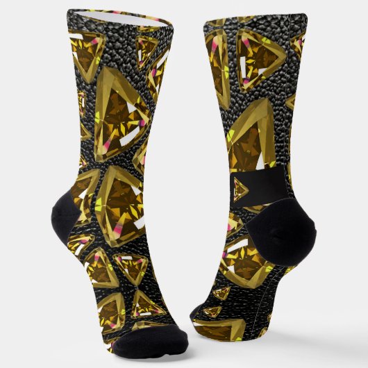 Chaussette gems motifs jaune (Angulaire)
