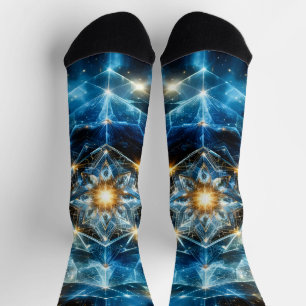 Chaussette Géométrie cosmique mandala étoile univers abstrait