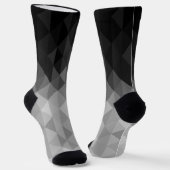 Chaussette Géométrie triangulaire en niveaux de gris motif Mo (Angulaire)