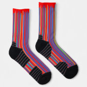 Chaussette Géométrique Coloré À Rayures Verticales (Droite)
