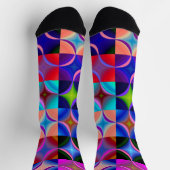 Chaussette Géométrique colorée en tons néons (Haut)