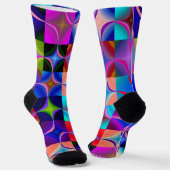 Chaussette Géométrique colorée en tons néons (Angulaire)