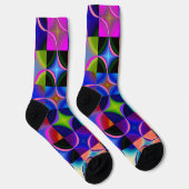 Chaussette Géométrique colorée en tons néons (Droite)