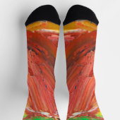 Chaussette Geste Vertical Abstrait en Rouge (Haut)