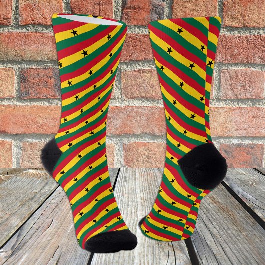 Chaussette Ghana Chaussettes, mode patriotique Drapeau ghanée