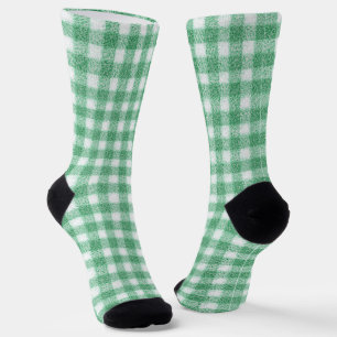 Chaussette Gingham vert menthe