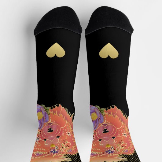 Chaussette GINKGO SPIRIT Chow dog (Haut)