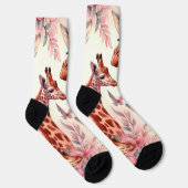 Chaussette Giraffe à l'aquarelle (Droite)