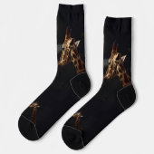 Chaussette Giraffes Aime Au Lune, Chaussettes D'Équipage (Gauche)