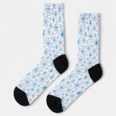Chaussette Glace blanche et bleue et flocons de neige (Gauche)