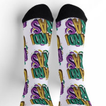 Glittery Mardi Gras Gras Women's T-Shirt, Purple G